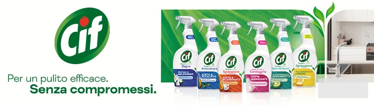 CIF SPRAY GREEN ACTIVE VETRI BRILLANTI OLIO ESSENZIALE DI