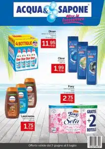 volantino Acqua&Sapone dal 7/06 all'8/07