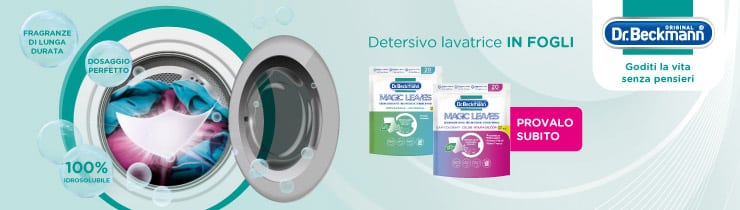 Arriva MAGIC LEAVES, l'innovativo detersivo in fogli per la lavatrice di  Dr.Beckmann - Acqua e Sapone