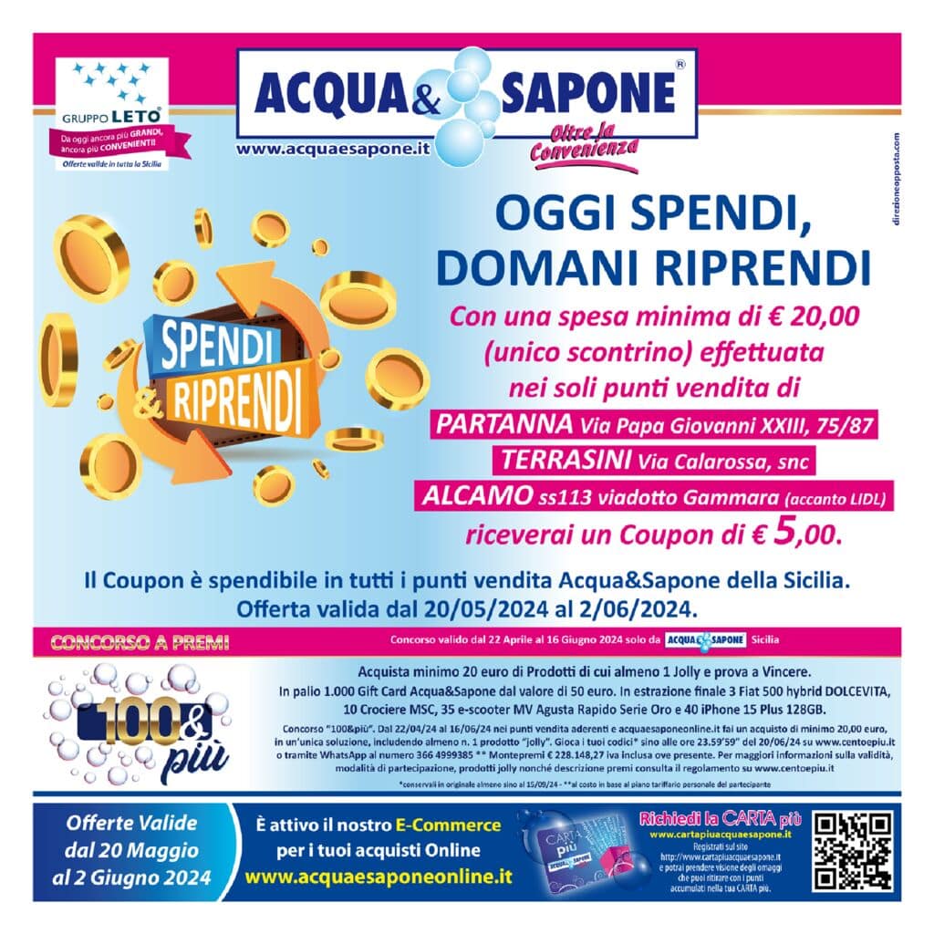 Volantino Acqua&Sapone n.11 – 2024 Alcamo – Partanna – Terrasini