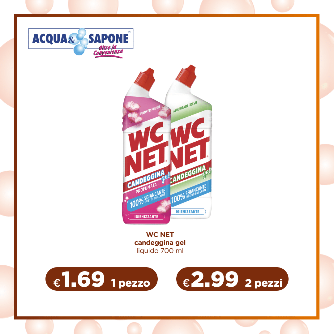 WC NET candeggina gel Detergente igienizzante WC NET gel con candeggina 700 ml
