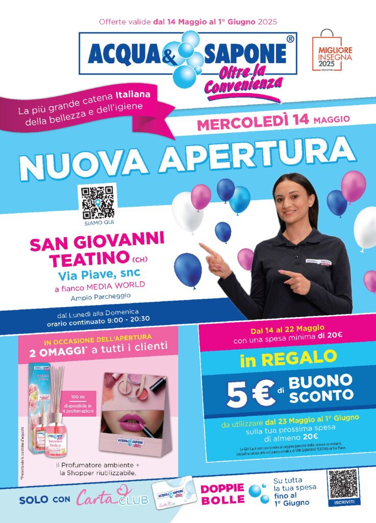 Volantino nuova apertura San Giovanni Teatino