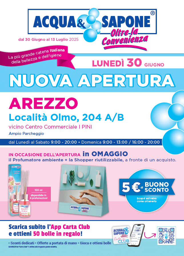 Volantino nuova apertura Arezzo 4