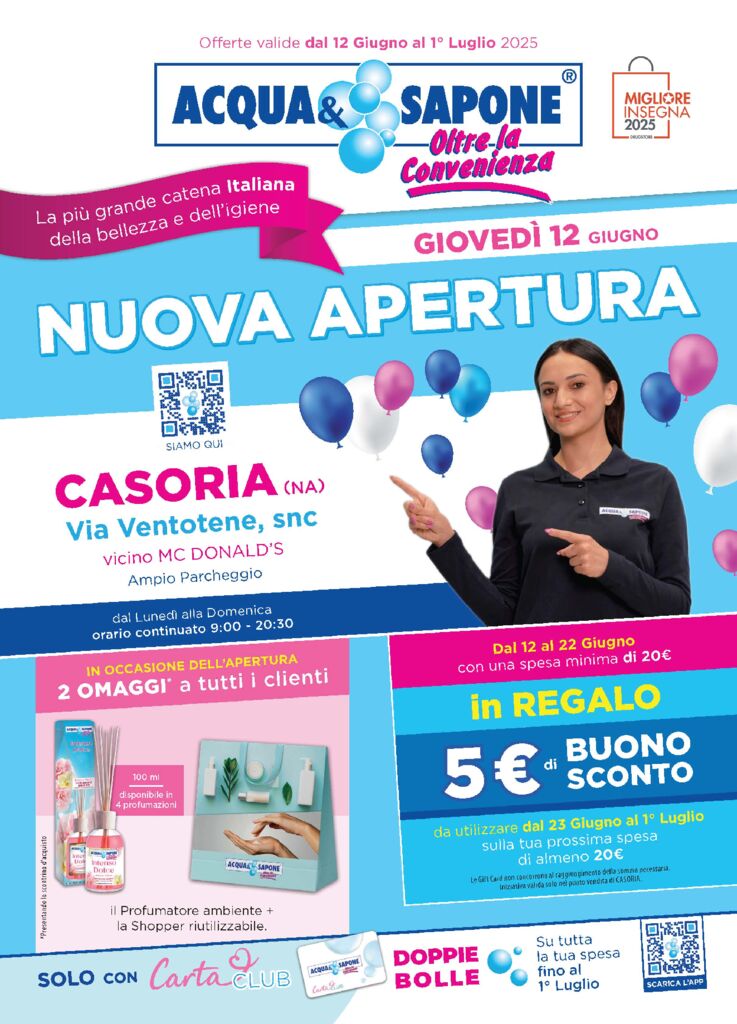Volantino nuova apertura Casoria