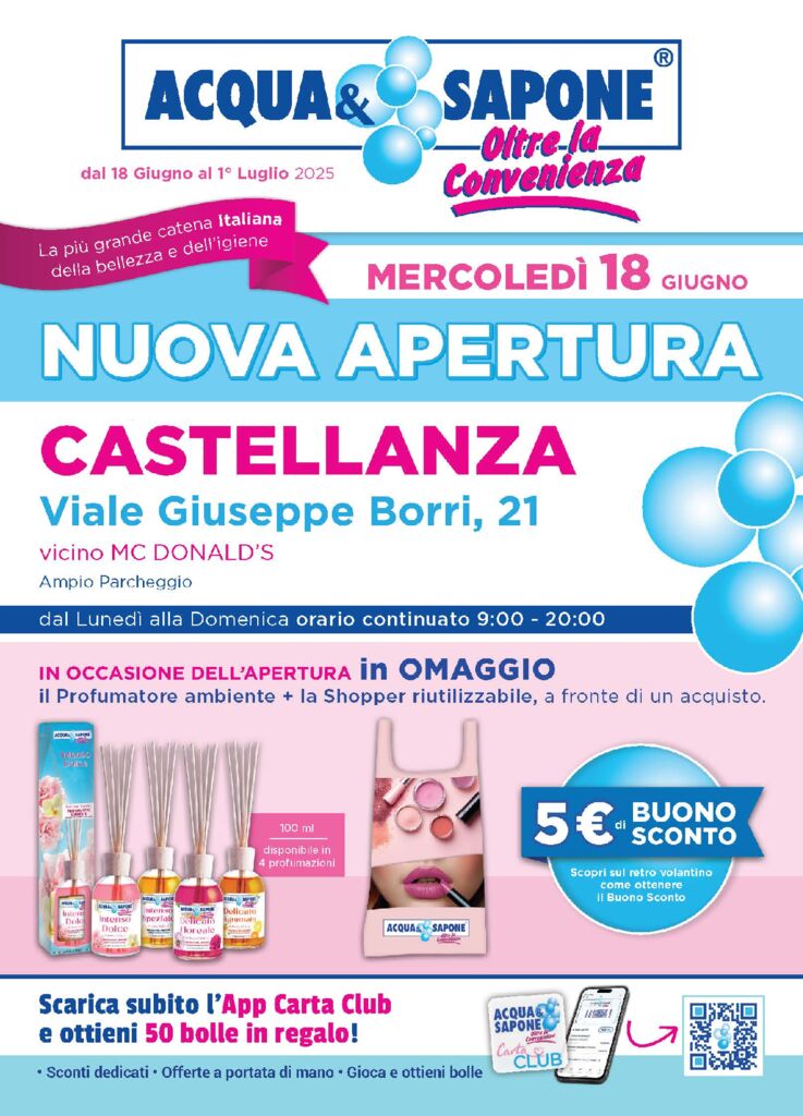 Volantino nuova apertura Castellanza