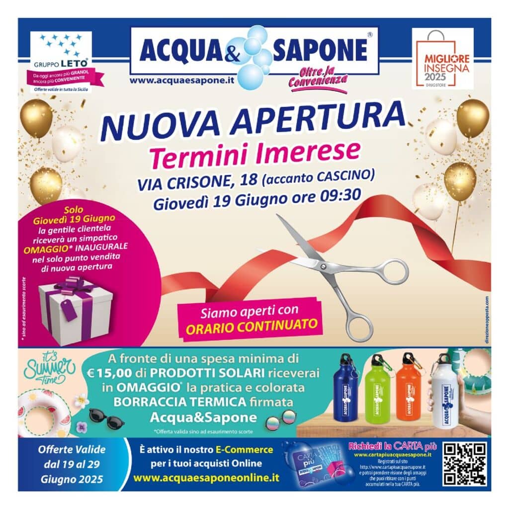Volantino nuova apertura Termini Imerese