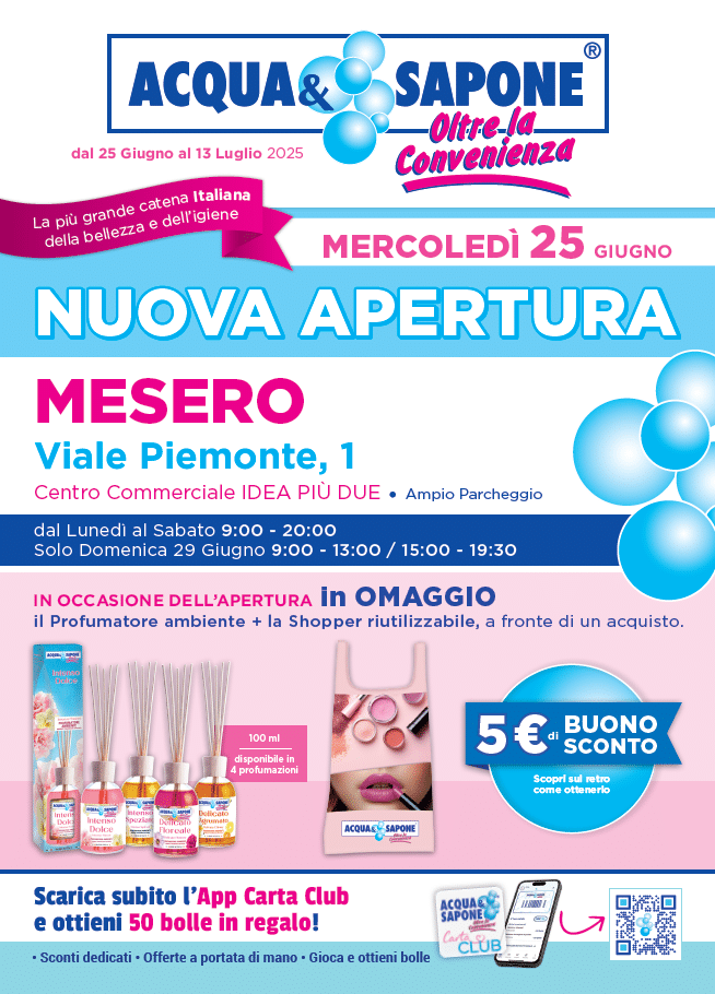 Volantino nuova apertura Mesero