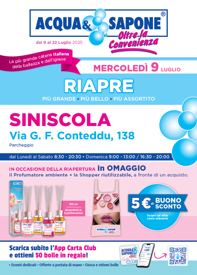 Volantino riapertura Siniscola