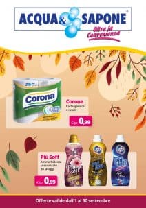 volantino Acqua&Sapone dall'1 al 30 settembre