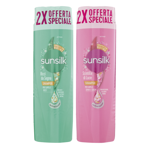 SUNSILK SHAMPOO RICCI / SCINTILLE DI LUCE 250ml x 2