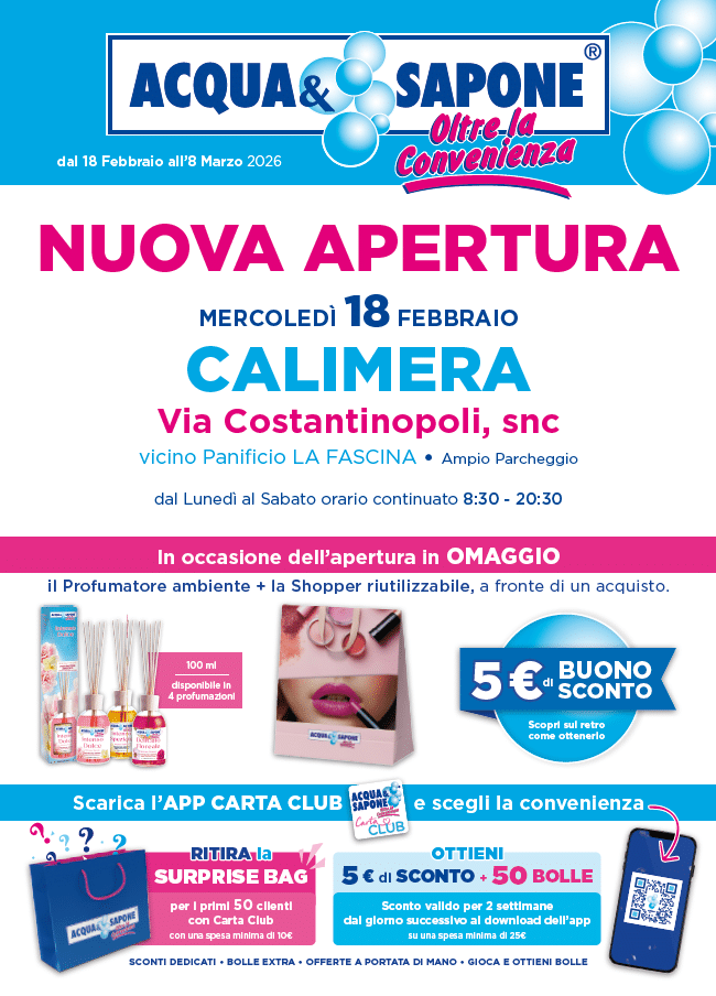 Volantino nuova apertura Calimera