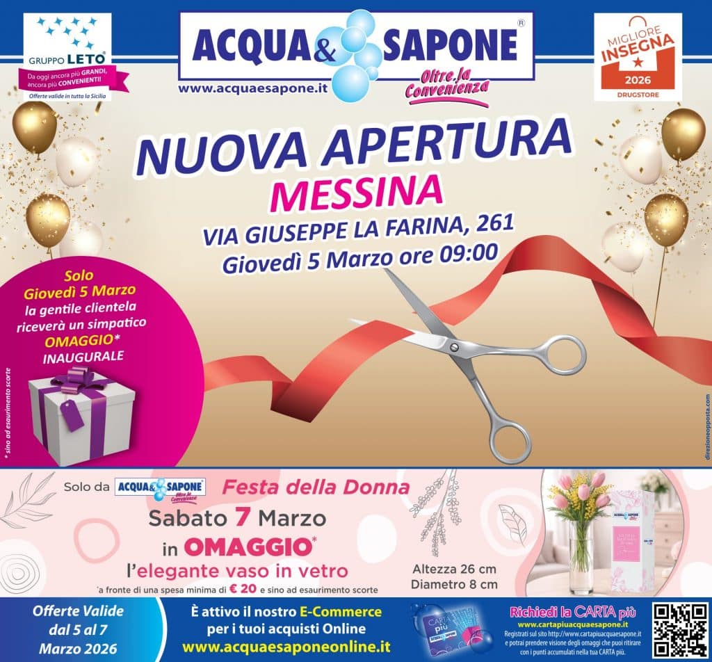 Volantino nuova apertura Messina